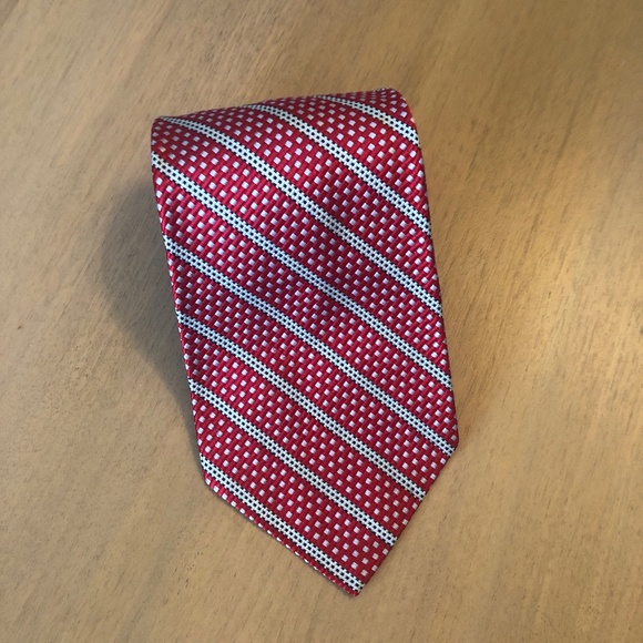 Vintage 100% Silk Sulka Mens Red Tie - Picture 1 of 3